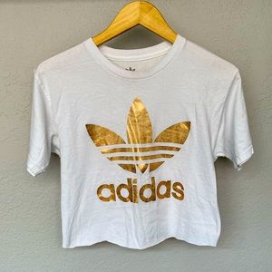 Vintage adidas cut cropped tee